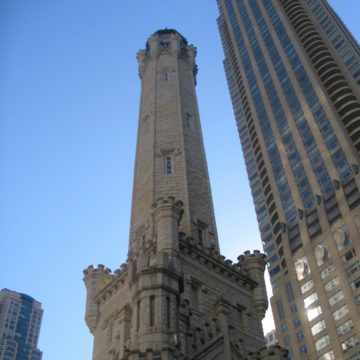 Historic Water Tower on Michigan Avenue in Chicago