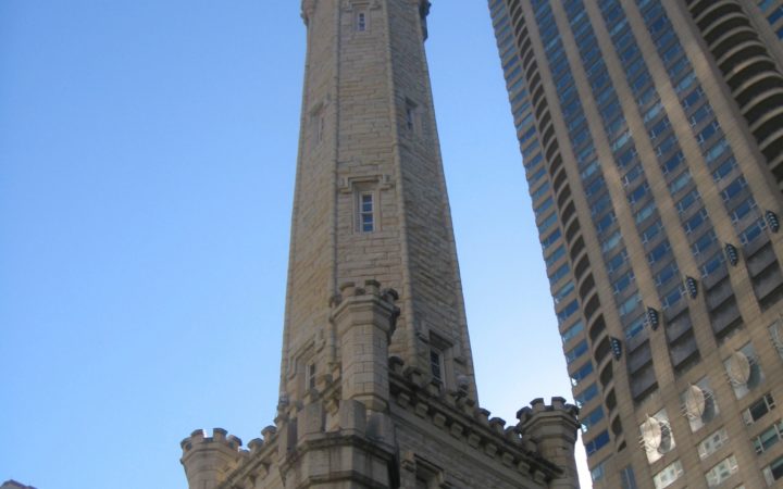 Historic Water Tower on Michigan Avenue in Chicago