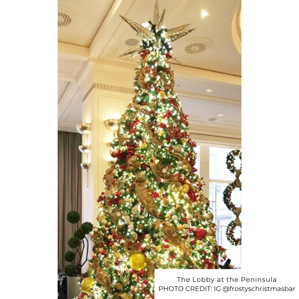 The Lobby at the Peninsula Chicago Christmas Tree