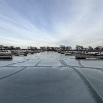 diversey harbor frozen over