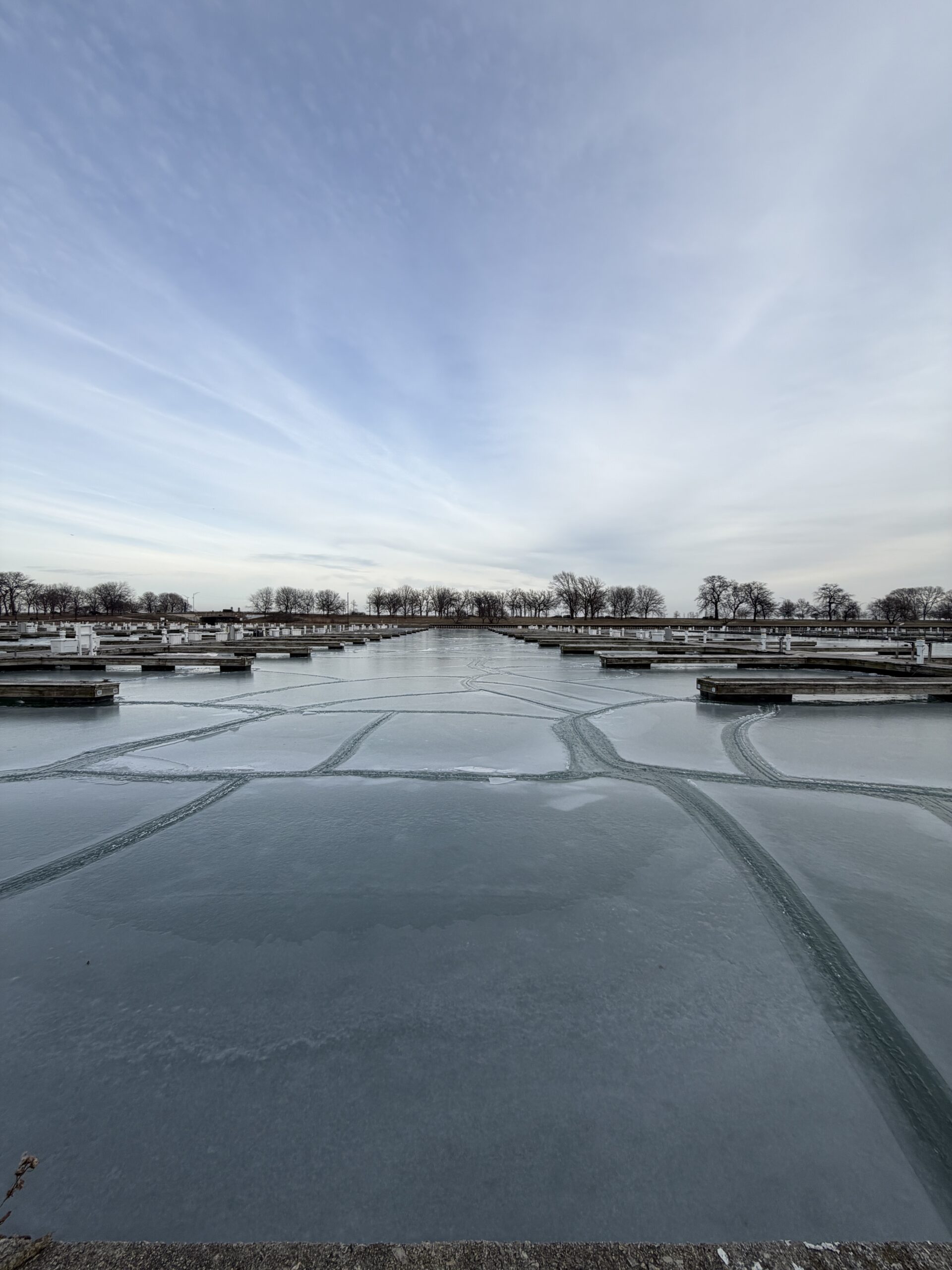 diversey harbor frozen over